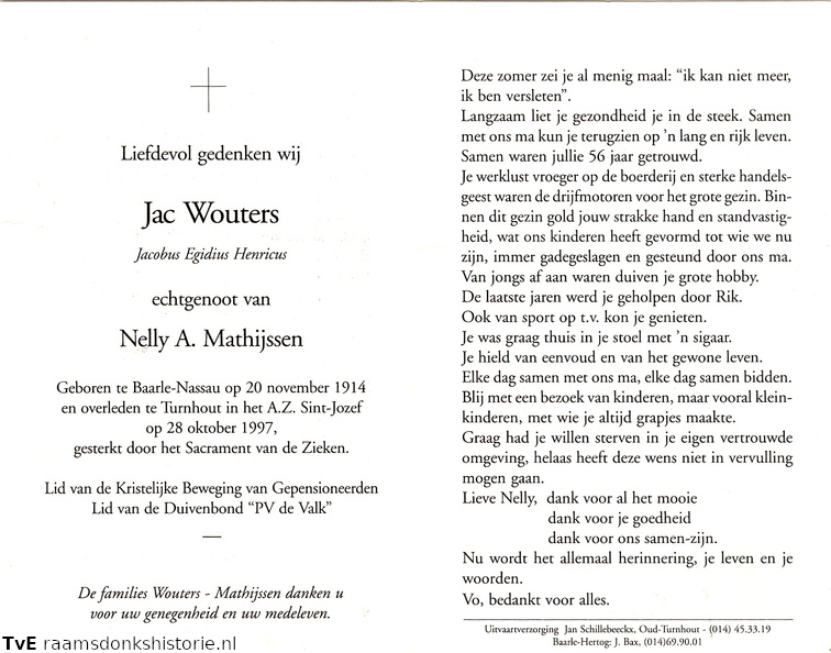 Jacobus Egidius Henricus Wouters-Nelly A Mathijssen