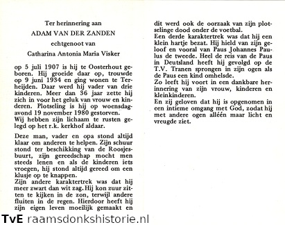 Adam van der Zanden Catharina Antonia Maria Visker