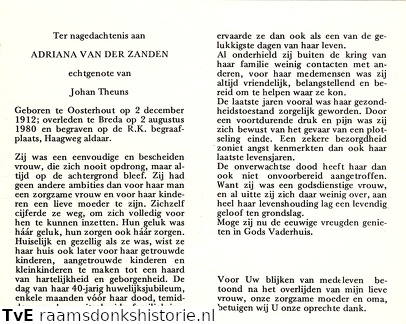 Adriana van der Zanden Johan Theuns