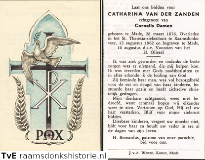 Catharina van der Zanden Cornelis Damen