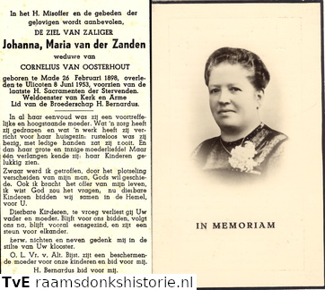 Johanna Maria van der Zanden Cornelius van Oosterhout