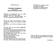 Johanna Zeebregts Adrianus Antonius  de Graaff