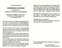 Huiberdina de Zeeuw Cornelis Gerardus Langerwerf