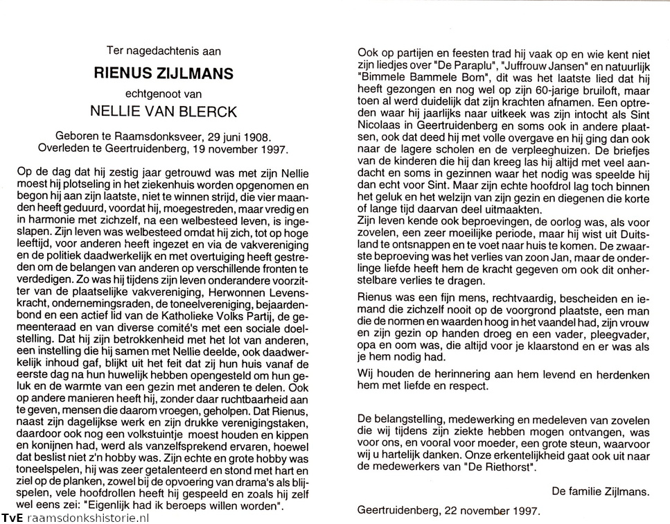 Rienus Zijlmans  Nellie van Blerck