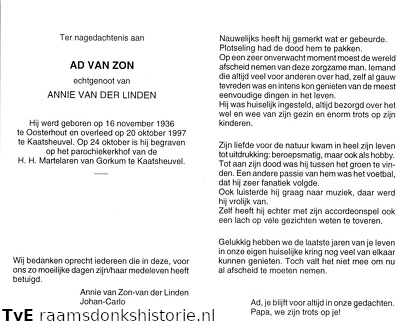 Ad van Zon  Annie van der Linden