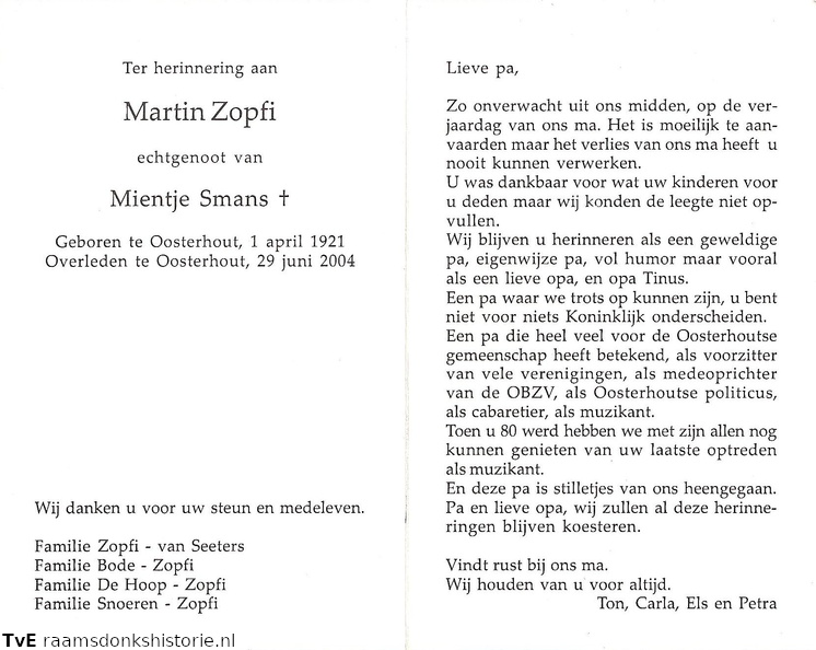 Martin Zopfi Mientje Smans