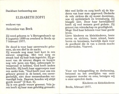 Elisabeth Zopfi  Antonius van Beek