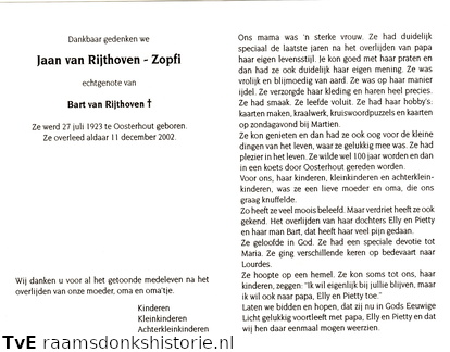 Jaan Zopfi  Bart van Rijthoven