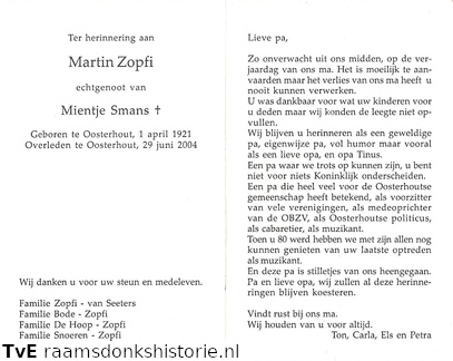 Martin Zopfi  Mientje Smans