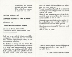 Cornelis Johannes van Zundert  Cornelia Francisca van der Straate