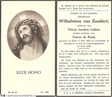 Wilhelmina van Zundert Petrus Jacobus Luijten-Petrus van Rooij
