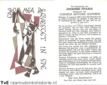 Johannes Zwaans  Cornelia Antonia Nouwens
