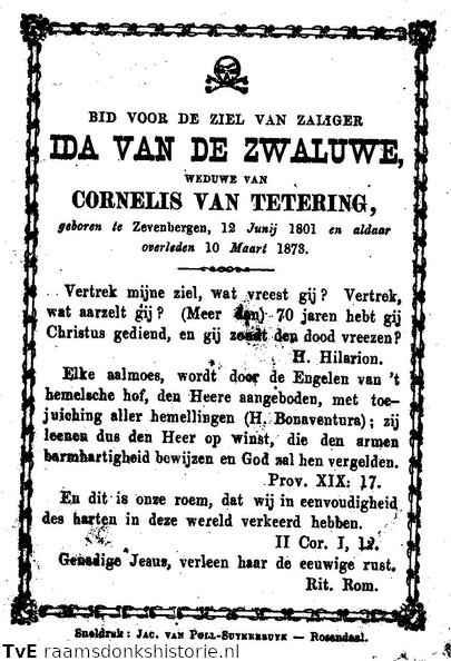 Ida van de Zwaluwe  Cornelis van Tetering