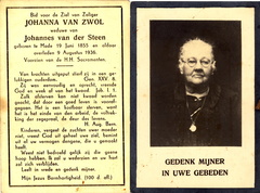 Johanna van Zwol Johannes van der Steen