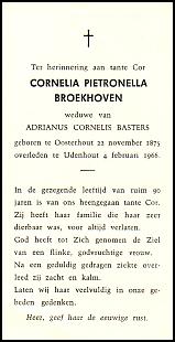 Cornelia Petronella Broekhoven Adrianus Cornelis Basters