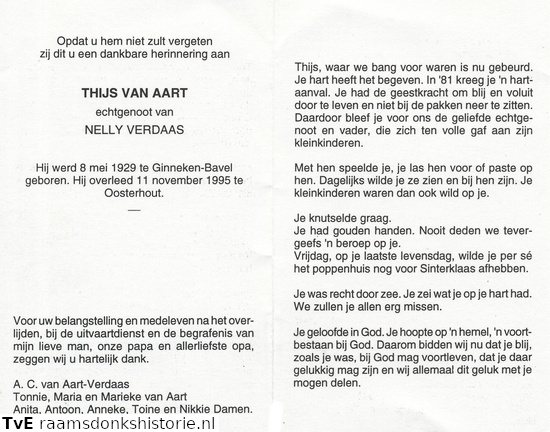 Thijs van Aart Nelly Verdaas