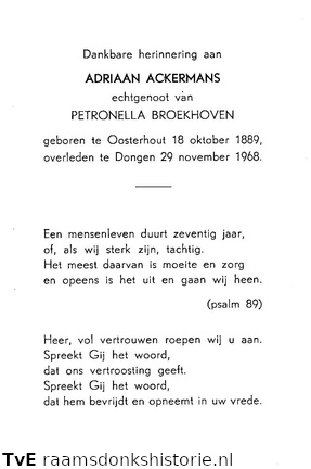 Adriaan Ackermans Petronella Broekhoven