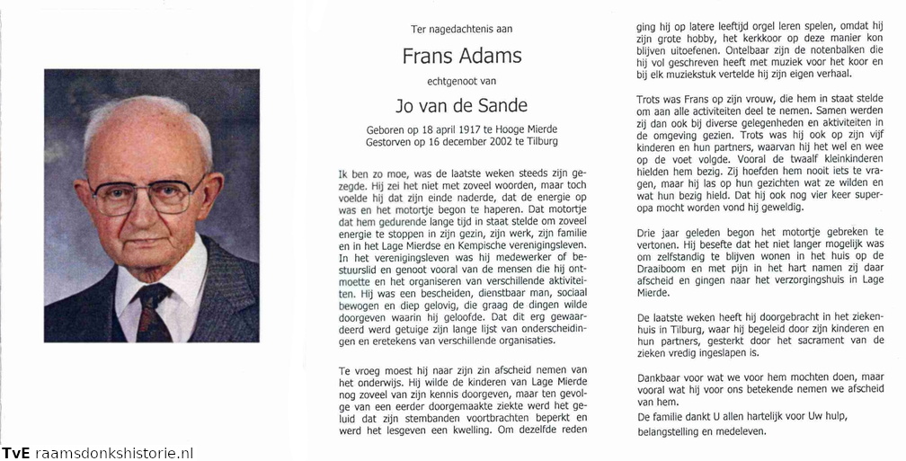 Frans Adams Jo van der Sande