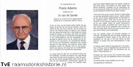 Frans Adams Jo van der Sande