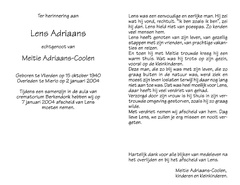 Lens Adriaans- Meitie Coolen