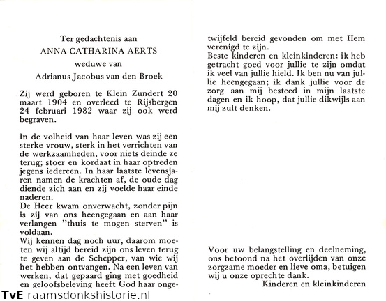 Anna Catharina Aerts Adrianus Jacobus van den Broek