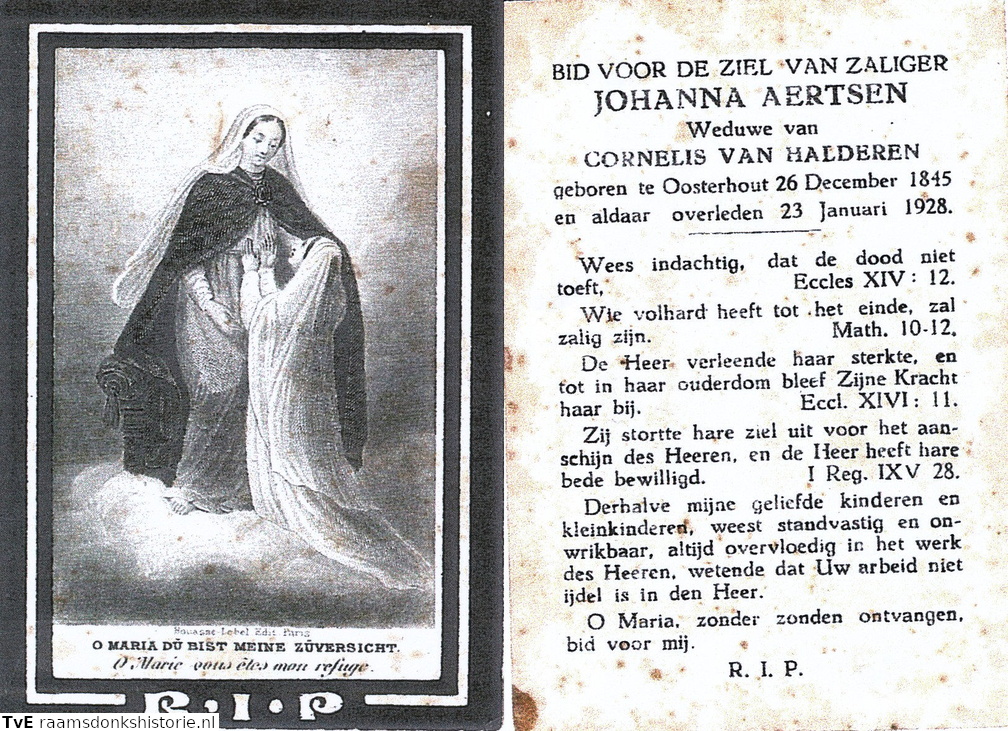 Johanna Aertsen- Cornelis van Halderen