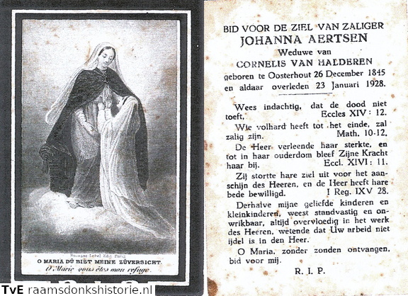 Johanna Aertsen- Cornelis van Halderen