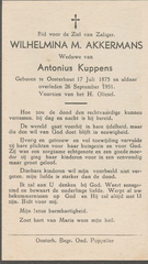 Wilhelmina M. Akkermans Arnoldus Kuppens