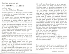 Wilhelmina Albers- Hendrikus Wilhelmus Driessen