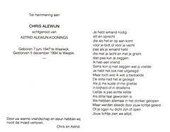 Chris Alewijn- Astrid Koonings
