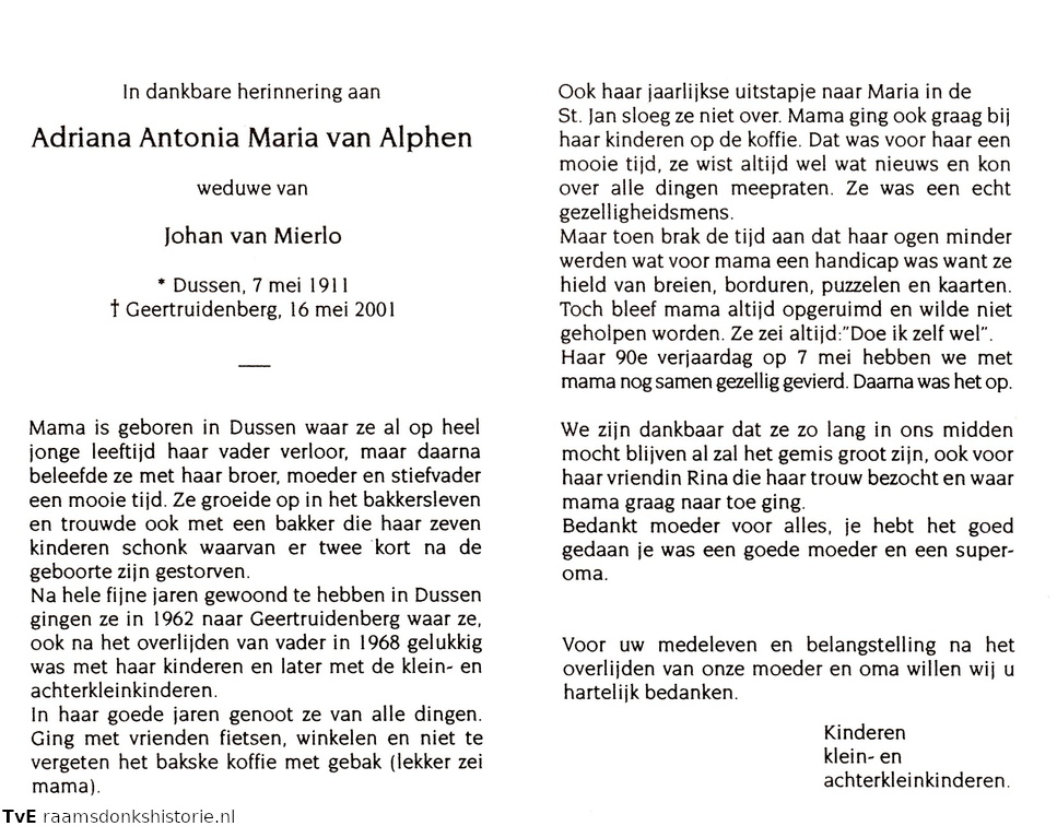 Adriana Antonia Maria van Alphen Johan van Mierlo