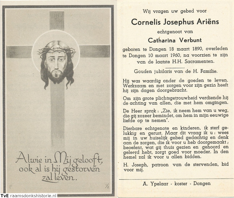 Cornelis Josephus Ariëns- Catharina Verbunt