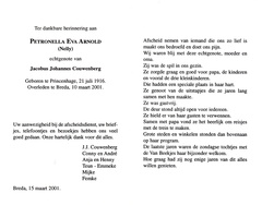 Petronella Eva Arnold- Jacobus Johannes Couwenberg