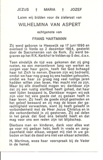 Wilhelmina van Aspert- Frans Hartman