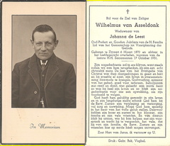 Wilhelmus van Asseldonk- Johanna de Leest