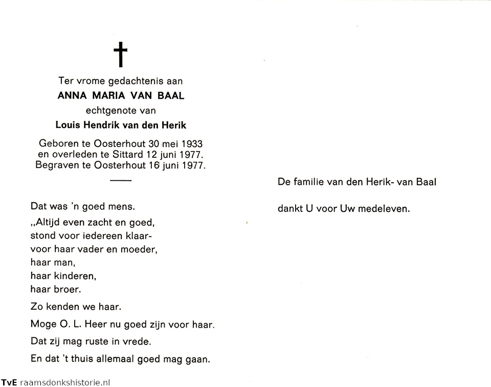 Anna Maria van Baal Louis Hendrik van den Herik