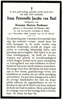 Anna Petronella Jacoba van Baal Hermanus Henricus Posthumus