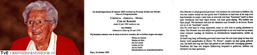 Cornelia Adriana Maria de Bakker Jan Mulder