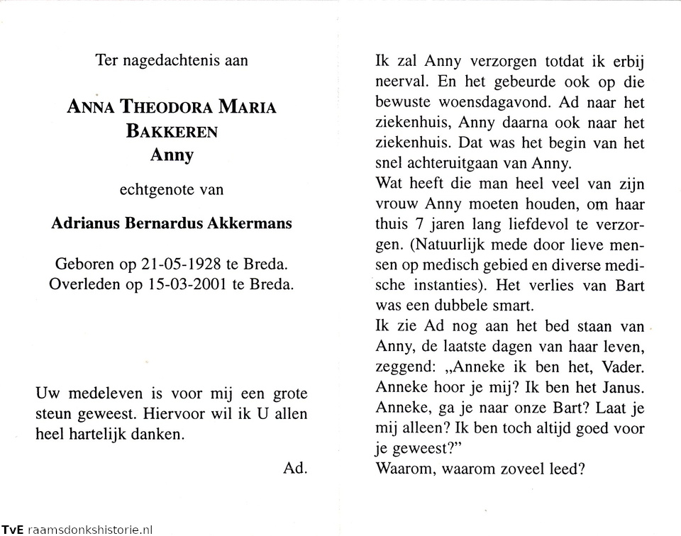 Anna Theodora Maria Bakkeren Adrianus Bernardus Akkermans