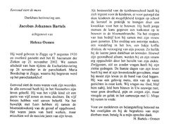 Jacobus Johannes Bartels Helena Oomen