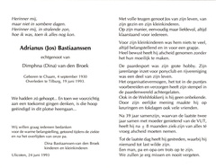 Adrianus Bastiaanssen Dimphena van den Broek