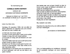 Cornelia Maria Bavinck  Adrianus A Gommers