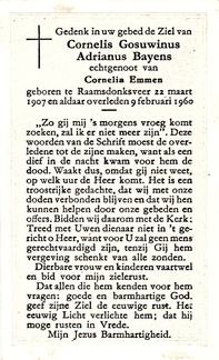 Cornelis Gosuwinus Adrianus Bayens Cornelia Emmen