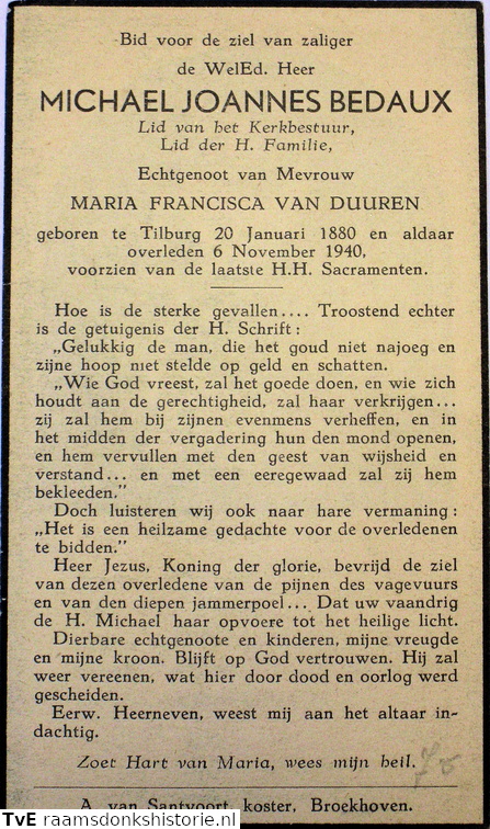 Michael Joannes Bedaux Maria Francisca van Duuren