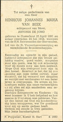 Henricus Johannes Maria van Beek Antonia de Jong