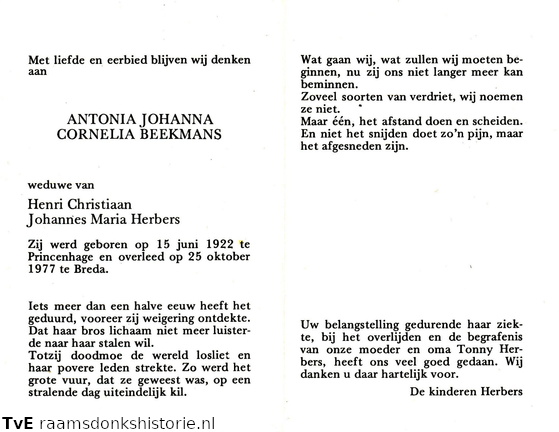 Antonia Johanna Cornelia Beekmans Henri Christiaan Johannes Maria Herbers