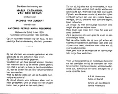 Maria Catharina van den Beemd  Jacobus van Zundert-Antonius PM Nelemans