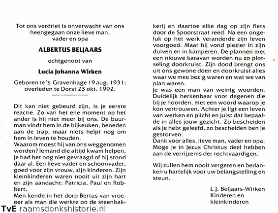 Albertus Beljaars Lucia Johanna Wirken