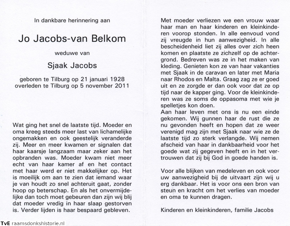 Jo van Belkom Sjaak Jacobs