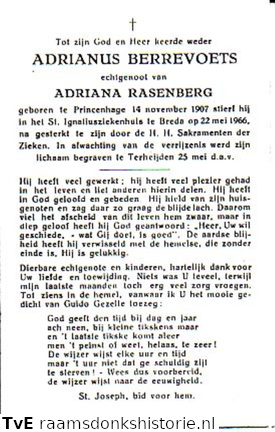 Adrianus Berrevoets Adriana Rasenberg